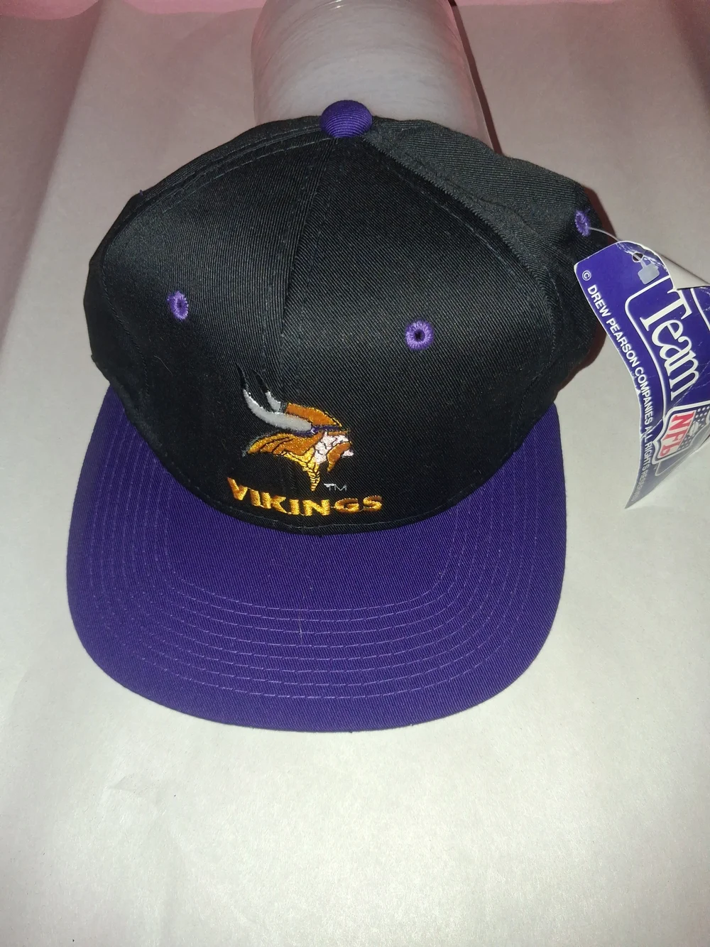 Vintage 90s Minnesota Vikings Drew Pearson DPC Snapback Hat Cap Deadstock Green